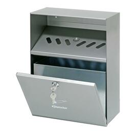 wall mounted ashtray stainless steel silver coloured for wall mounting  H 373 mm product photo  S