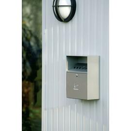 wall mounted ashtray stainless steel silver coloured for wall mounting  H 373 mm product photo  S