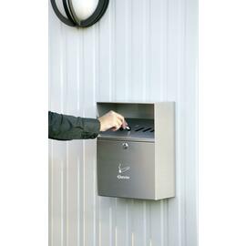 wall mounted ashtray stainless steel silver coloured for wall mounting  H 373 mm product photo  S