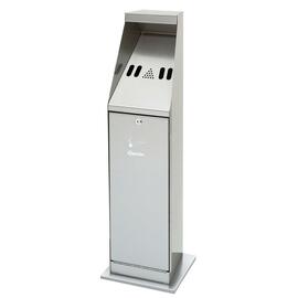 stand ashtray stainless steel silver coloured with front flap  H 870 mm product photo