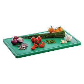 cutting board PRO 53x32 GR-R green with juice rim HACCP-compliant product photo