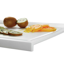 cutting board 48x37 W-RK plastic • white stopper edge with juice rim | 480 mm x 370 mm H 45 mm product photo  S
