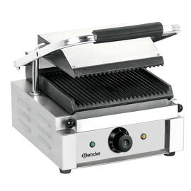 contact grill | 230 volts | enamelled cast iron • grooved • grooved product photo  S