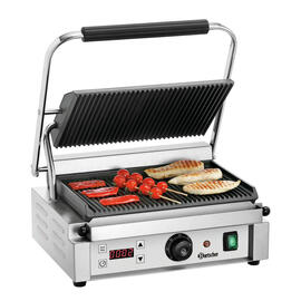 contact grill Panini 1RDIG | 230 volts | cast iron • grooved • grooved product photo