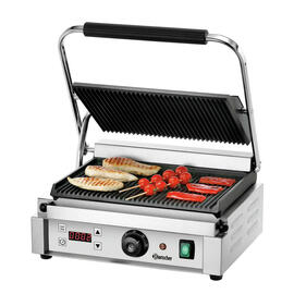 contact grill Panini 1RDIG | 230 volts | cast iron • grooved • grooved product photo  S