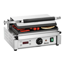 contact grill Panini 1RDIG | 230 volts | cast iron • grooved • grooved product photo  S