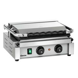 contact grill 1R | 230 volts | enamelled cast iron • grooved • grooved product photo  S