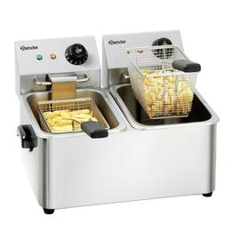electric deep fryer SNACK II | 2 basins 2 baskets 4.0 ltr | 230 volts 4 kW product photo