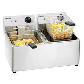 electric deep fryer SNACK IV | 2 basins 2 baskets 16 ltr | 230 volts 6.5 kW (2 x 230 volts) product photo