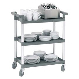 serving trolley|transport cart Adjutant grey  | 3 shelves  L 830 mm  B 415 mm  H 940 mm product photo