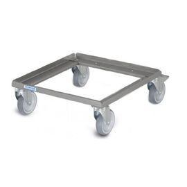 roller basket KR 50-50 / E 4 swivel castors 2 braked castors 535 mm  x 535 mm  H 1920 mm product photo