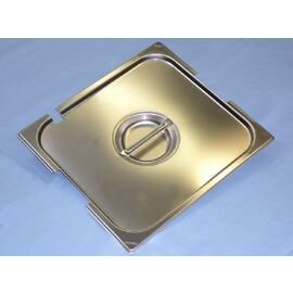 0132022HD Deckel für Gastronormbehälter BGN 2/3, mit Griffen und mit Löffelaussparung, Edelstahl rostfrei product photo