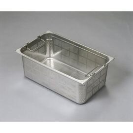 GN container GN 1/1  x 200 mm BGN1/1-200 P perforated stainless steel 0.8 mm | stackable folding handles product photo