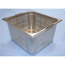 GN container GN 2/3  x 200 mm BGN2/3-200 P perforated stainless steel 0.8 mm | drop handles product photo
