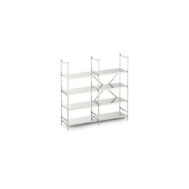 standing rack NORM 25 stainless steel 800 mm 500 mm  H 1800 mm 4 closed shelf board(s) shelf load 150 kg bay load 600 kg product photo