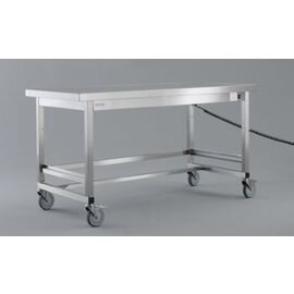 work table height-adjustable wheeled without ground floor L 1600 mm W 700 mm H 850 - 1150 mm product photo