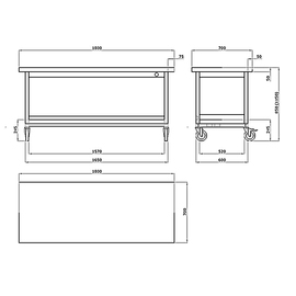 work table height-adjustable wheeled without ground floor L 1800 mm W 700 mm H 850 - 1150 mm product photo  S