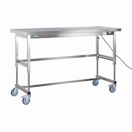 work table height-adjustable wheeled without ground floor L 2000 mm W 700 mm H 850 - 1150 mm product photo