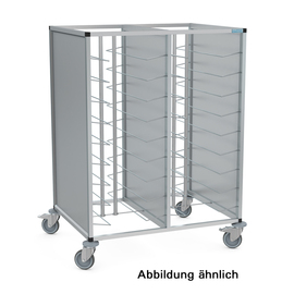 tray clearing trolley TAWALU 2/36 DT 125-B with push handle | light grey product photo