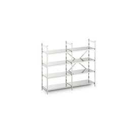 standing rack NORM 20 aluminium | 4 closed shelf board(s) | 900 mm 400 mm H 1800 mm product photo