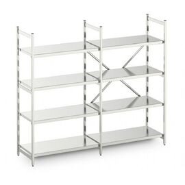 standing rack NORM 20 aluminium 600 mm 600 mm  H 1800 mm 4 closed shelf board(s) shelf load 150 kg bay load 1200 kg product photo