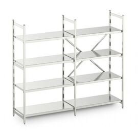 standing rack NORM 20 aluminium 3050 mm 600 mm  H 1800 mm 4 closed shelf board(s) shelf load 100 kg bay load 1200 kg product photo