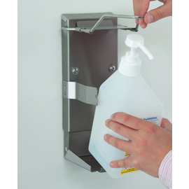 universal bracket | hygiene dispenser for wall mounting suitable for EN pump bottles height-adjustable product photo  S