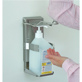 universal bracket | hygiene dispenser for wall mounting suitable for EN pump bottles height-adjustable product photo  S