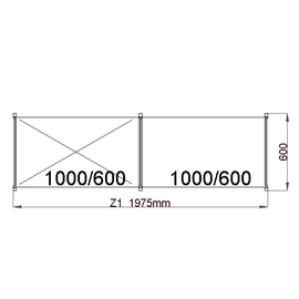 standing rack NORM 12 | 1975 mm 600 mm H 1800 mm | 4 plastic grid shelf (shelves) product photo