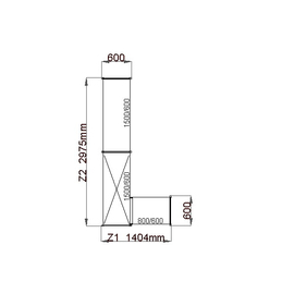 standing rack NORM 12 LS-shape | 2975 mm | 1404 mm 600 mm H 1800 mm | 4 plastic grid shelf (shelves) product photo