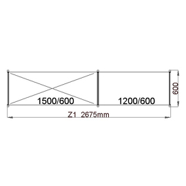 standing rack NORM 12 | 2675 mm 600 mm H 1800 mm | 4 plastic grid shelf (shelves) product photo