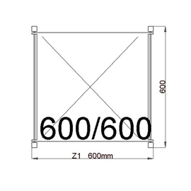 standing rack NORM 20 with 3 closed shelf board(s) L 600 mm x 600 mm H 1200 mm product photo  S