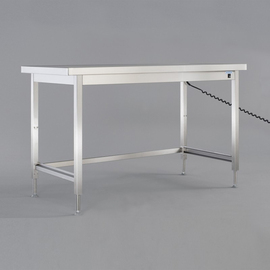work table height-adjustable wheeled | 2000 mm x 700 mm H 700 - 1000 mm product photo