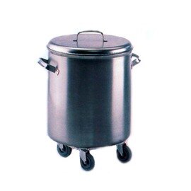 wheeled container BHR/65 SFEF 65 ltr stainless steel with pedal Ø 400 mm  H 635 mm product photo