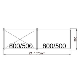 standing rack NORM 5 stainless steel 1575 mm 500 mm  H 1800 mm metal sheet grid shelf (shelves) bay load 600 kg product photo  S
