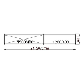 standing rack | 2675 mm 400 mm H 1800 mm | 5 closed shelf board(s) shelf load 150 kg bay load 600 kg product photo  S