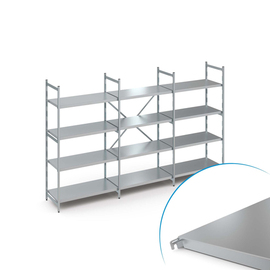 standing shelf NORM 20 | 4 closed shelf board(s) | 3150 mm x 500 mm H 2000 mm product photo