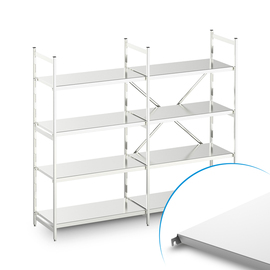 standing rack NORM 20 with 4 closed shelf board(s) L 2675 mm x 600 mm H 1200 mm product photo