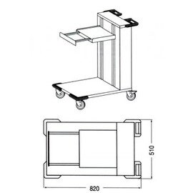 tray stacker OTA/U-BW  | 550 x 566 mm  H 1030 mm product photo