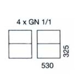tray clearing trolley 2/24 GN TAWALU  | 325 x 530 mm  H 1450 mm | space between boards 175 mm product photo  S