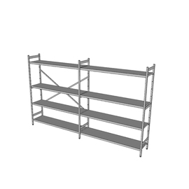 standing rack NORM 5 | 2950 mm 400 mm H 1800 mm | 4 closed shelf board(s) shelf load 150 kg bay load 600 kg product photo
