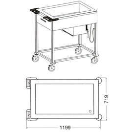 food serving trolley with active cooling SPA/K-3 DW coolable • 1 basin product photo S