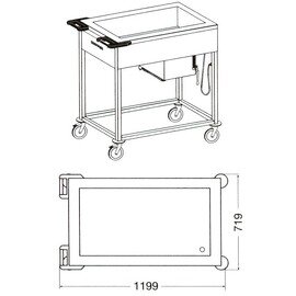 food serving trolley with active cooling SPA/K-3 DW coolable  • 1 basin product photo