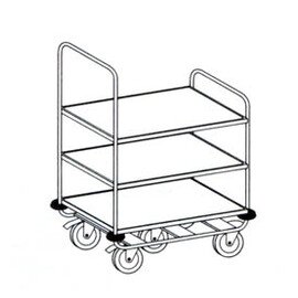 serving trolley SSW 8x5/3 ERGO  | 3 shelves  L 900 mm  B 600 mm  H 1020 mm product photo