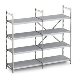 standing rack Norm 12 plastic aluminium 1975 mm 500 mm  H 2000 mm 6 closed shelf board(s) bay load 600 kg product photo