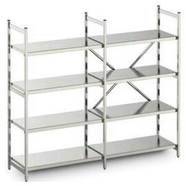 standing rack NORM 20 aluminium | 4 closed shelf board(s) | 1500 mm 400 mm H 1800 mm product photo