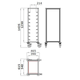 tray clearing trolley TAWALU 1/9 L-Sonder product photo