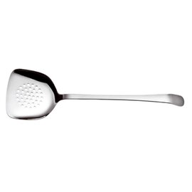 wok spoon CASINO PLUS stainless steel perforated  L 295 mm  • curved handle end product photo
