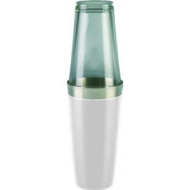 00139-VC-WHT Boston Cocktail-Shaker mit griffigem Vinylüberzug, weiß, ohne Mixingglas, 830 ml, Ø oberer Rand 90mm, Höhe 180 mm product photo