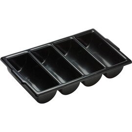 cutlery tray black 4 compartments  L 530 mm  H 100 mm product photo